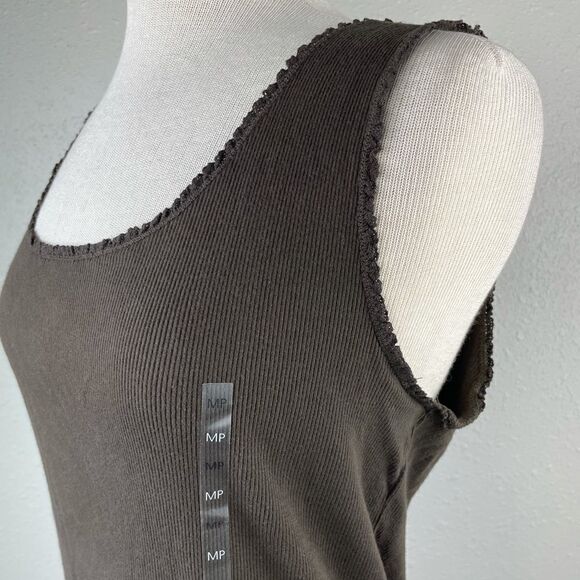 NWT Liz Claiborne Brown Tank Top Size Petite M - Picture 4 of 7